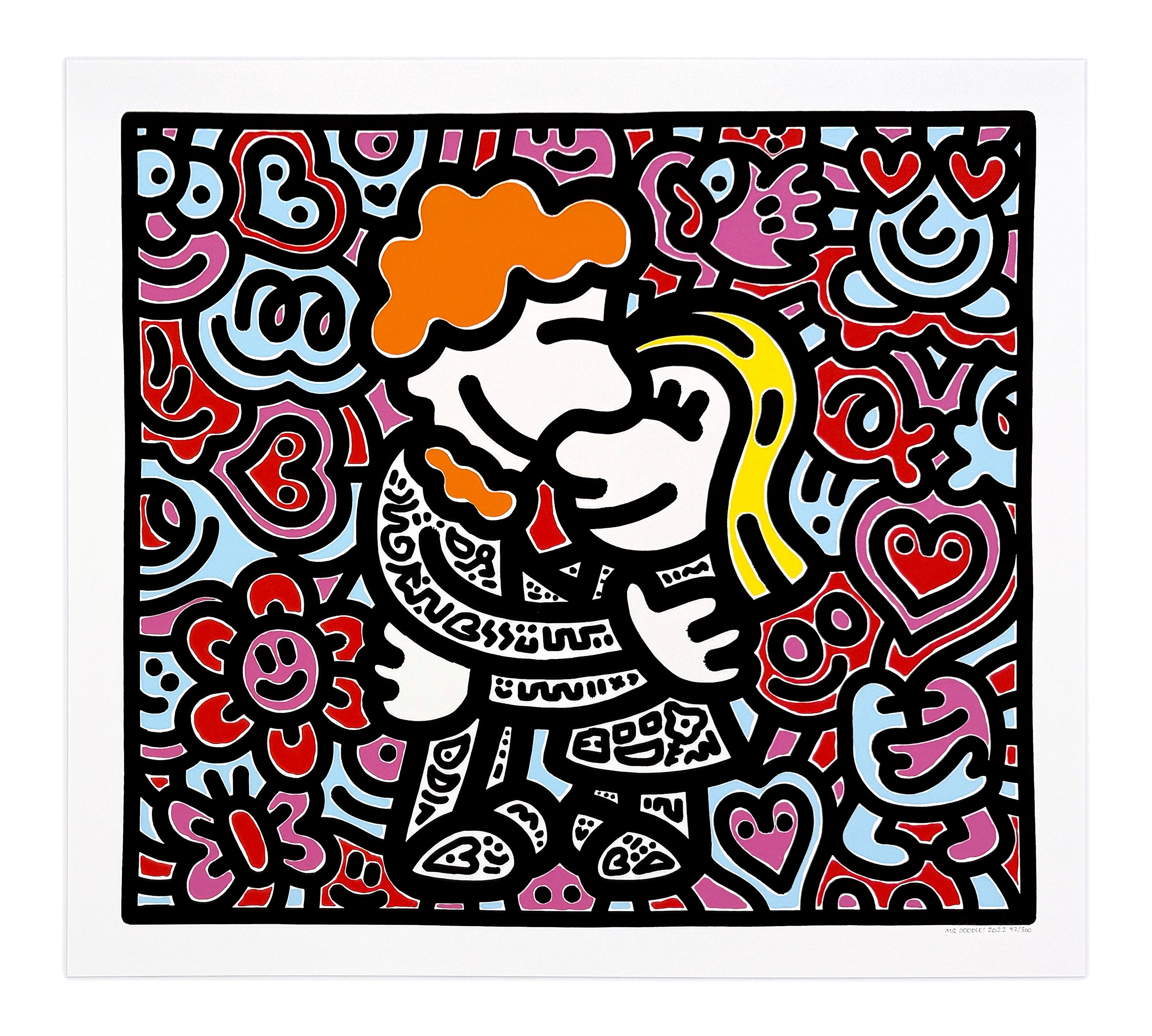 Abrazo de garabato (serigrafía enmarcada y firmada a mano)