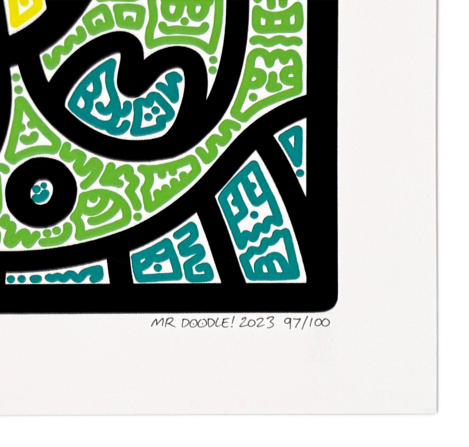 Pretty City (serigrafía enmarcada y firmada a mano) - Print de Mr Doodle