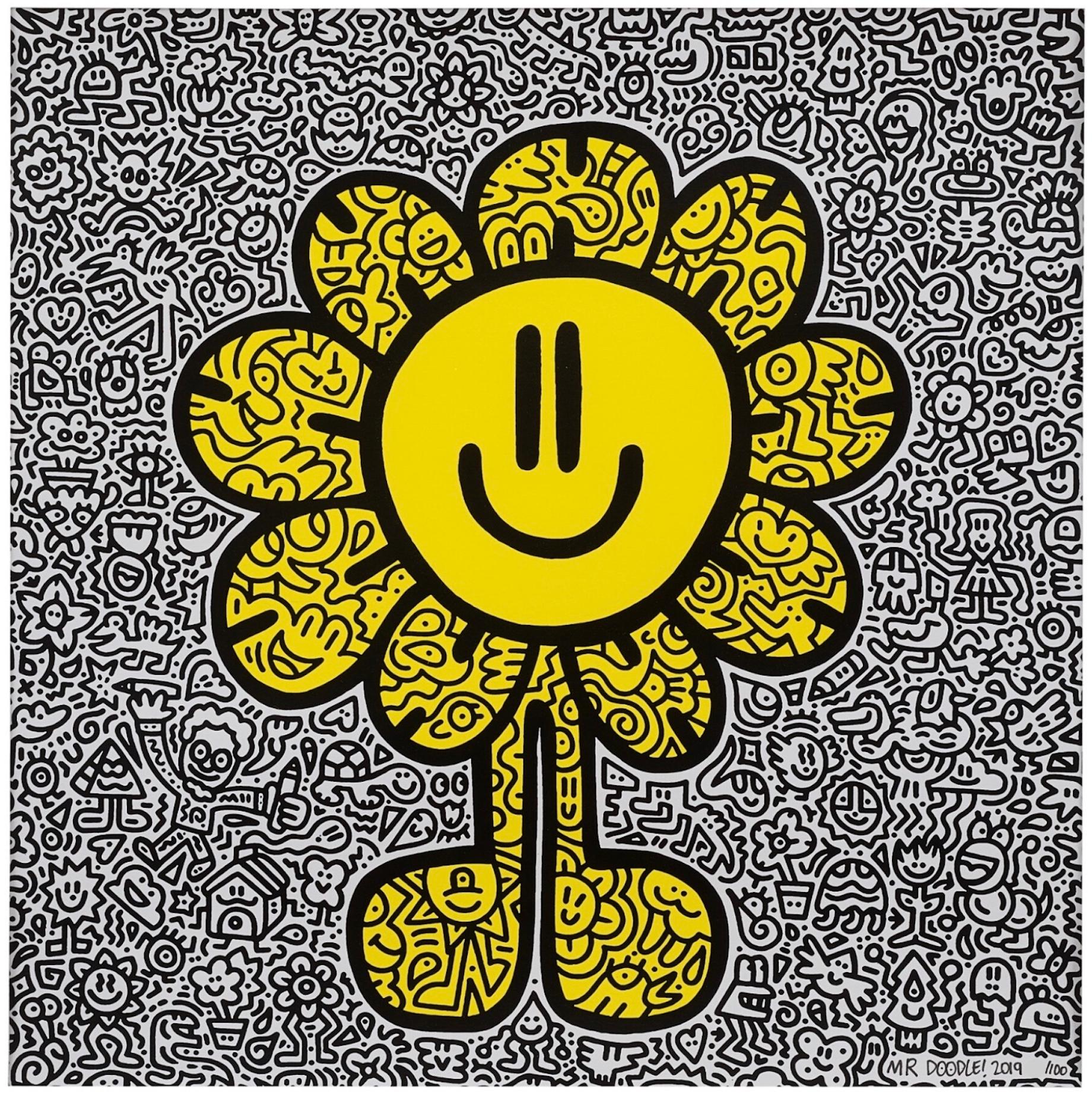 Mr Doodle - Flor Amarilla - Arte Callejero
