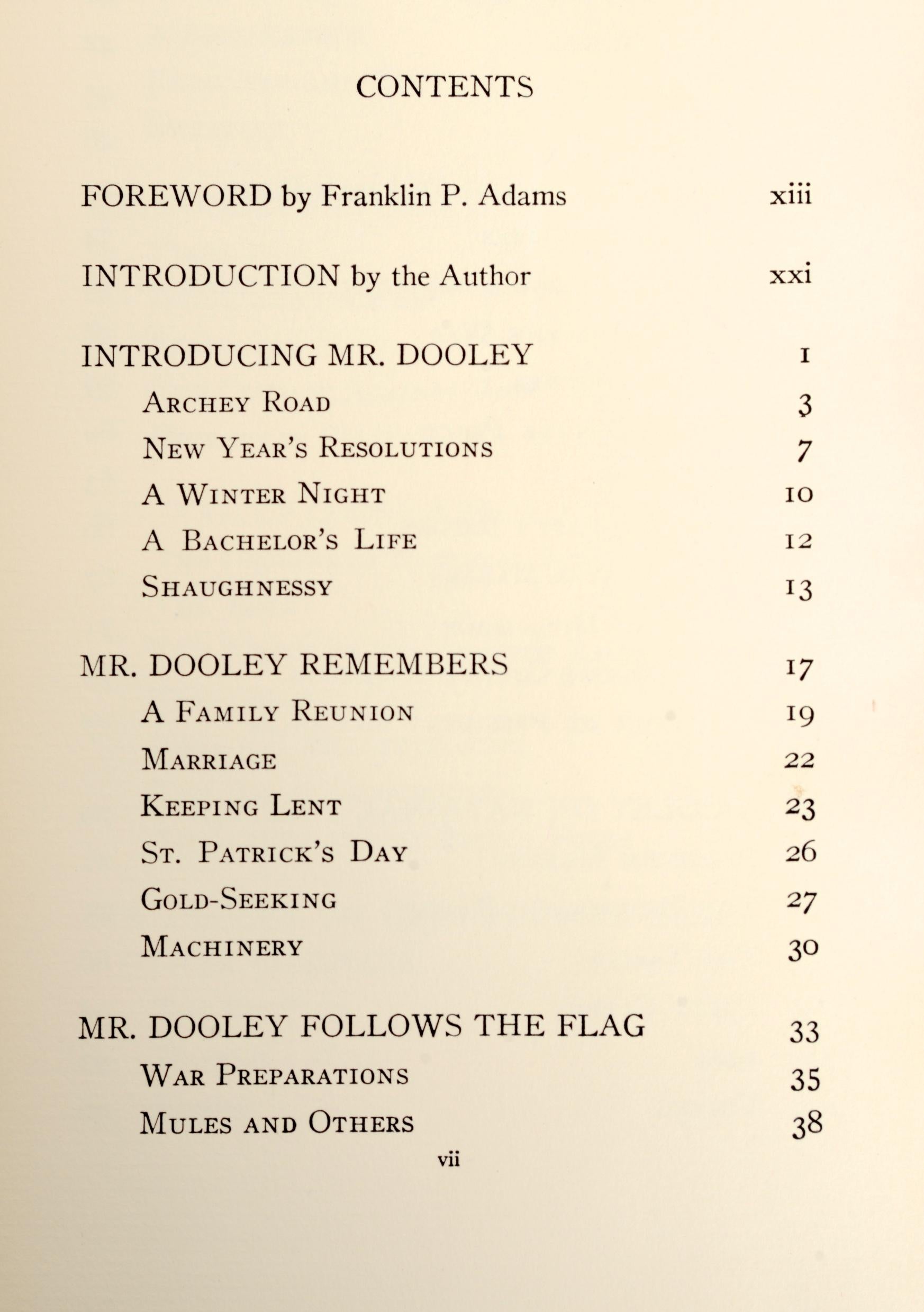 Mid-20th Century Mr. Dooley at His Best, by Finley Peter Dunne Edited by Elmer Ellis For Sale