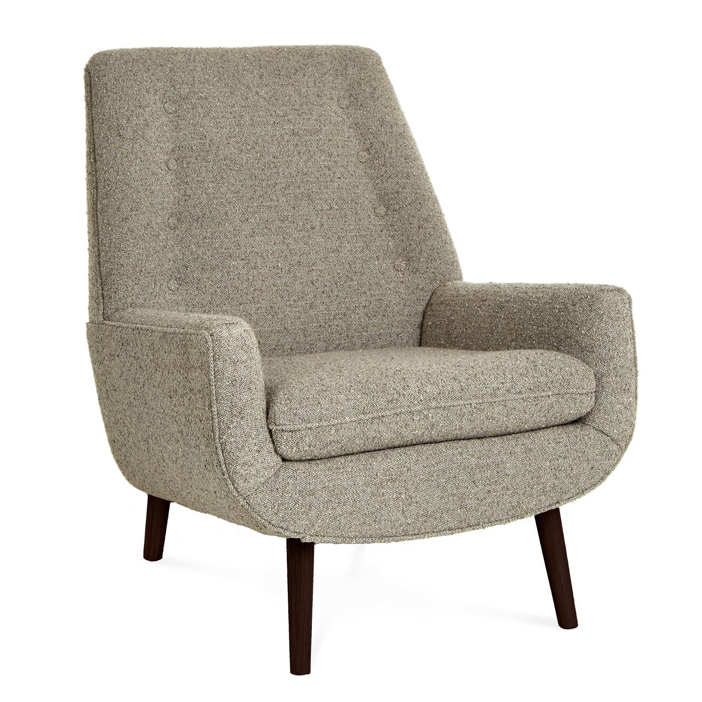 Mr. Godfrey Lounge Chair in Graphite Bouclé