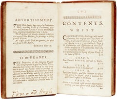 Mr. Hoyle's Games of Whist. 1765 - FOURTEENTH EDITION - SIGNED BY HOYLE