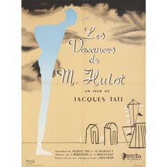 Mr. Hulot's Holiday R1950s French Moyenne Film Poster