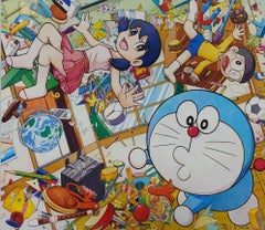 Gravity Adjuster. Offset print (portraying Doraemon) by Mr. (Iwamoto Masakatsu) 