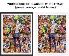 Harajuku Kiss (gerahmte, handsignierte Lithographie)