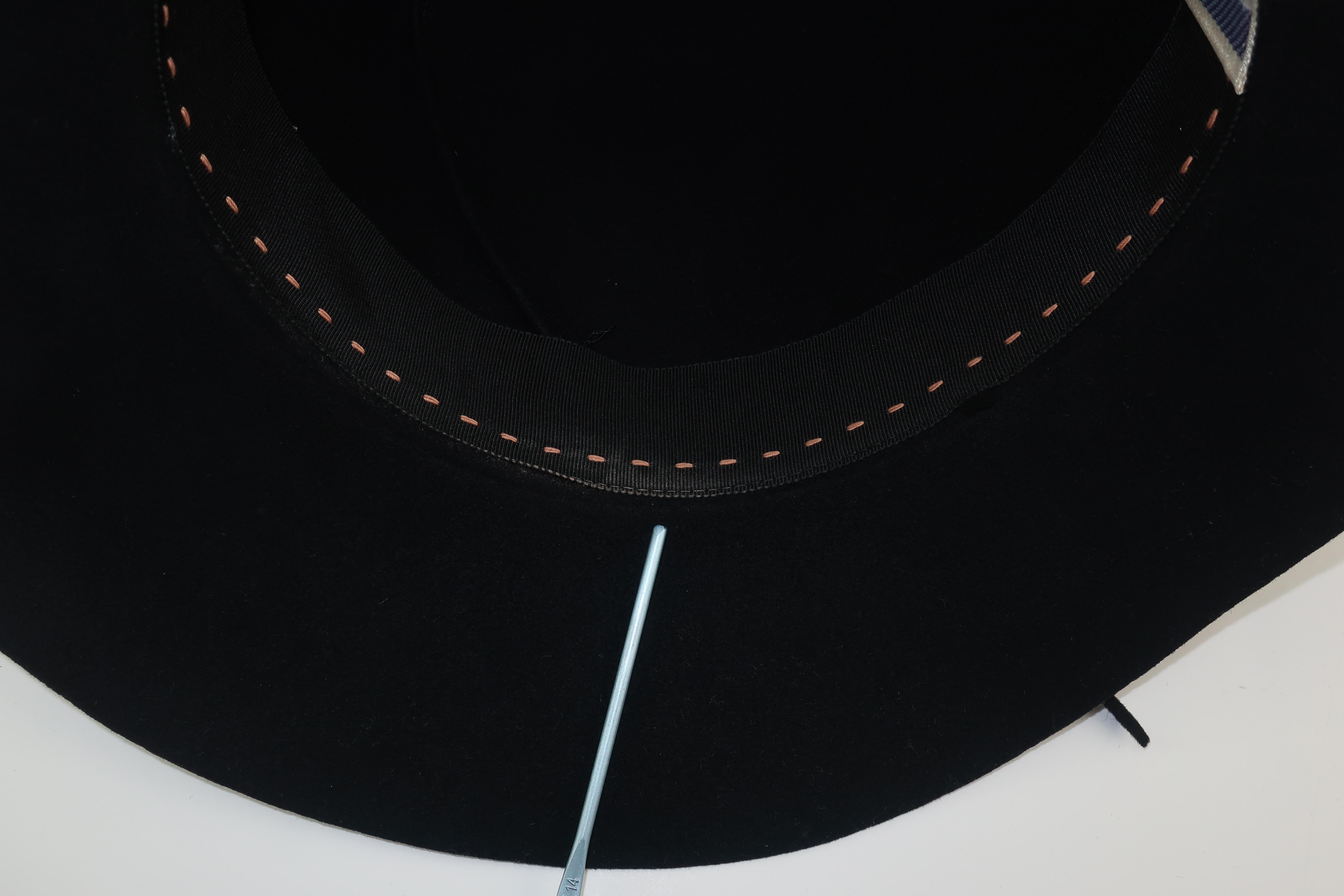 Mr. John Black Fedora Style Hat, C.1970 6