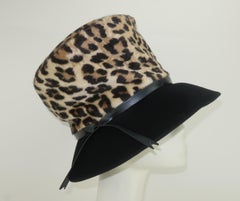 Mr. John Faux Leopard Fur Hat, 1960’s