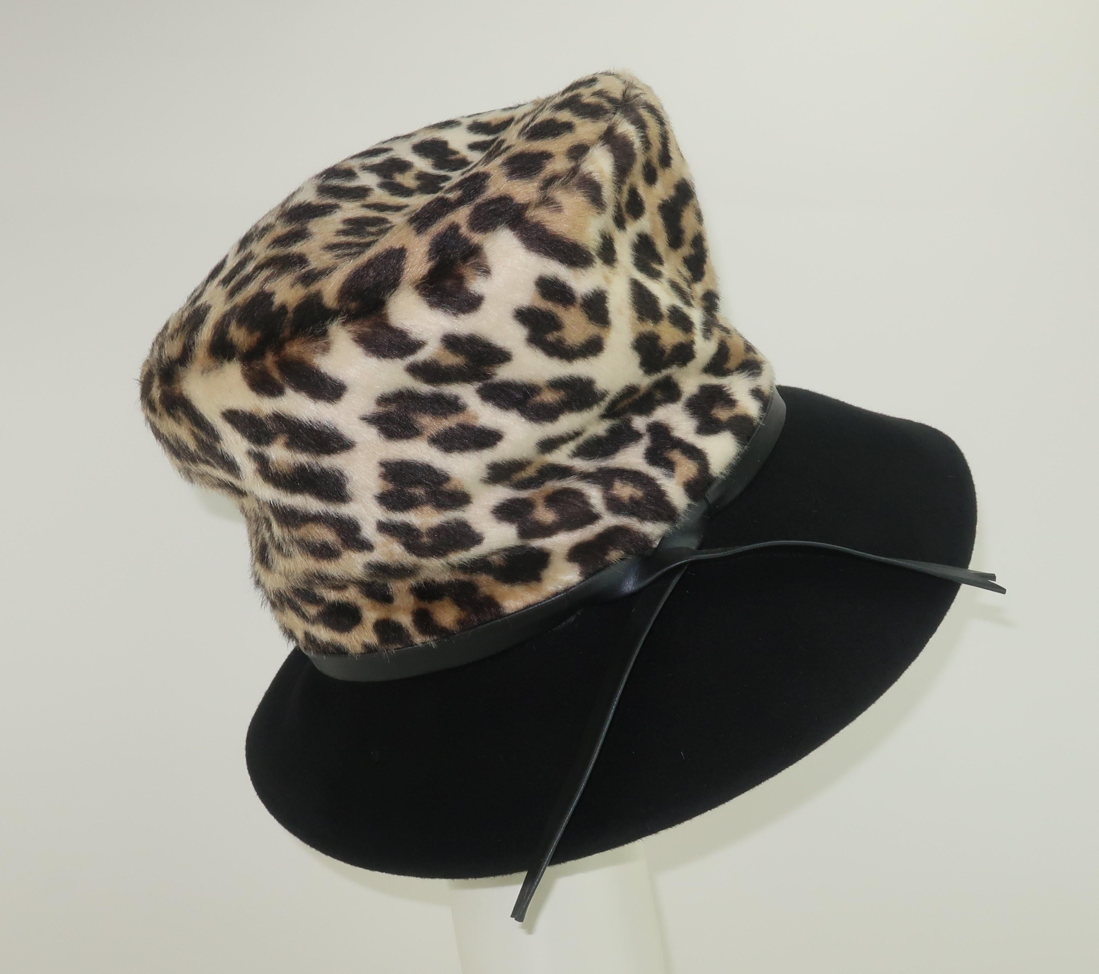 leopard print fedora hat