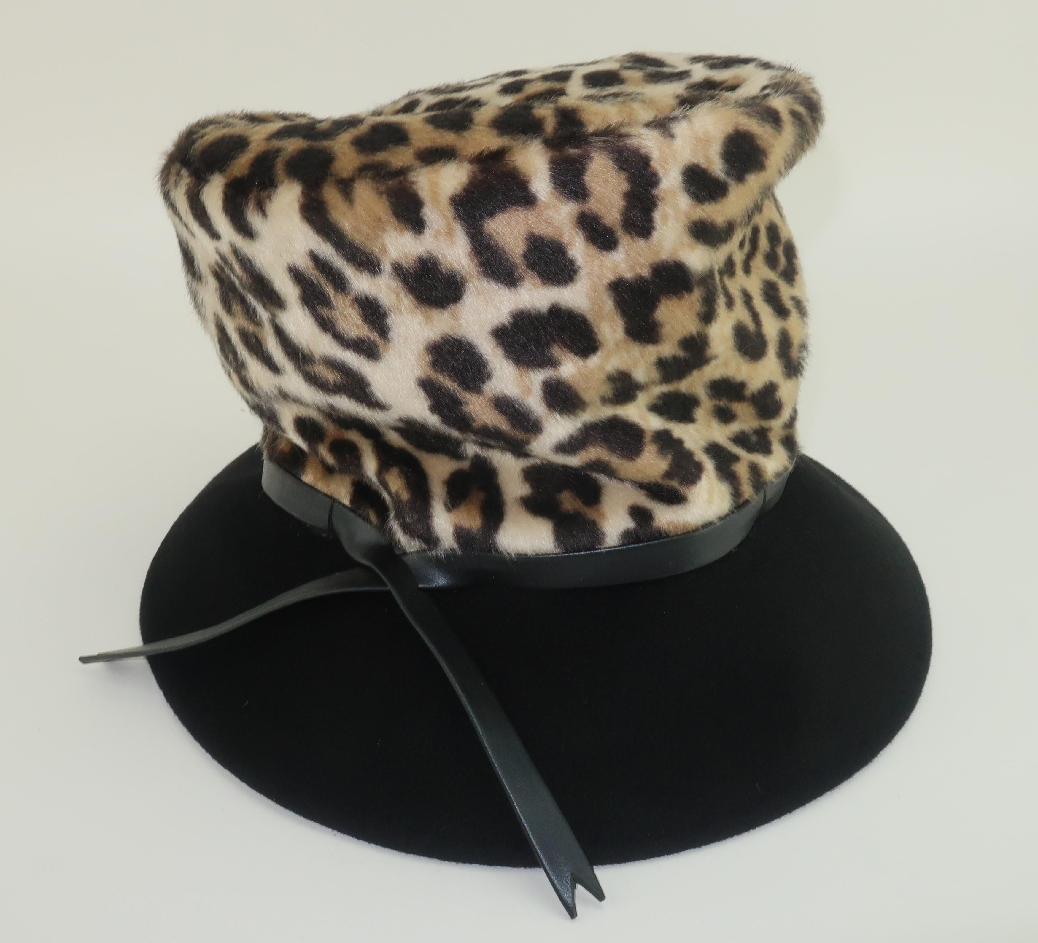 Mr. John Faux Leopard Fur Hat, 1960’s 2