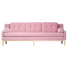 Mr . Jones Sofa, 100% Cotton Velvet and Natural Oak, by Duistt