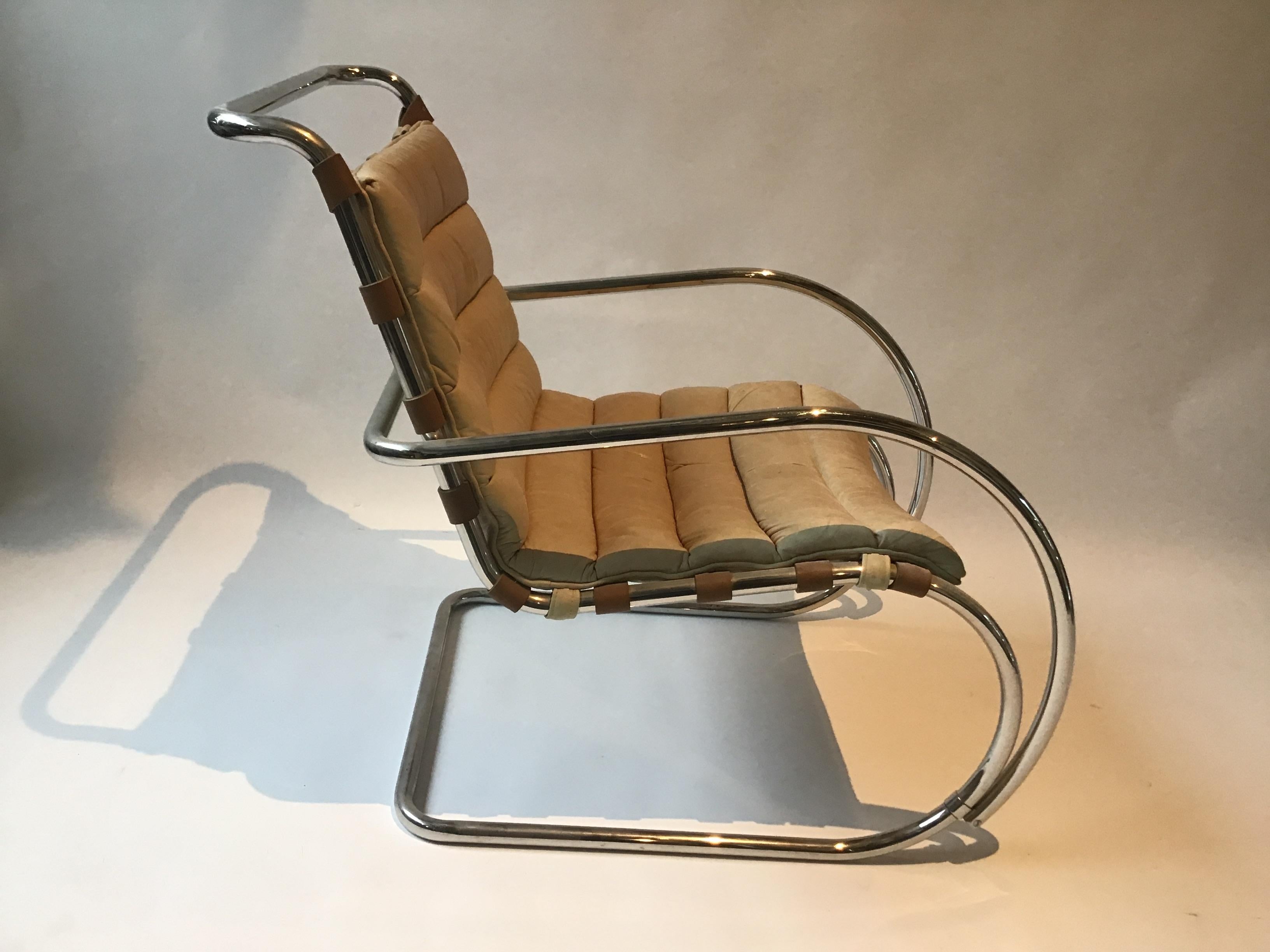 Leather Mr. Lounge Armchair by Mies van der Rohe for Knoll International For Sale