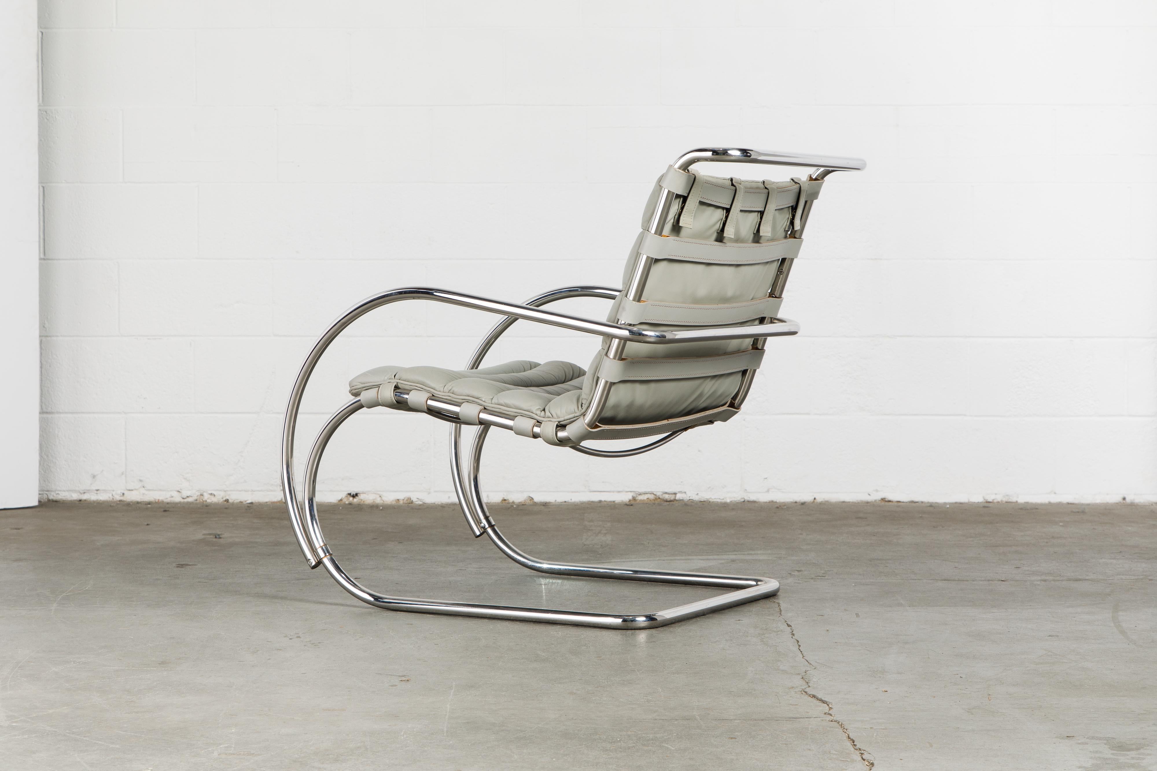 MR Lounge Armchair by Mies van der Rohe for Knoll International, Signed 1988 3
