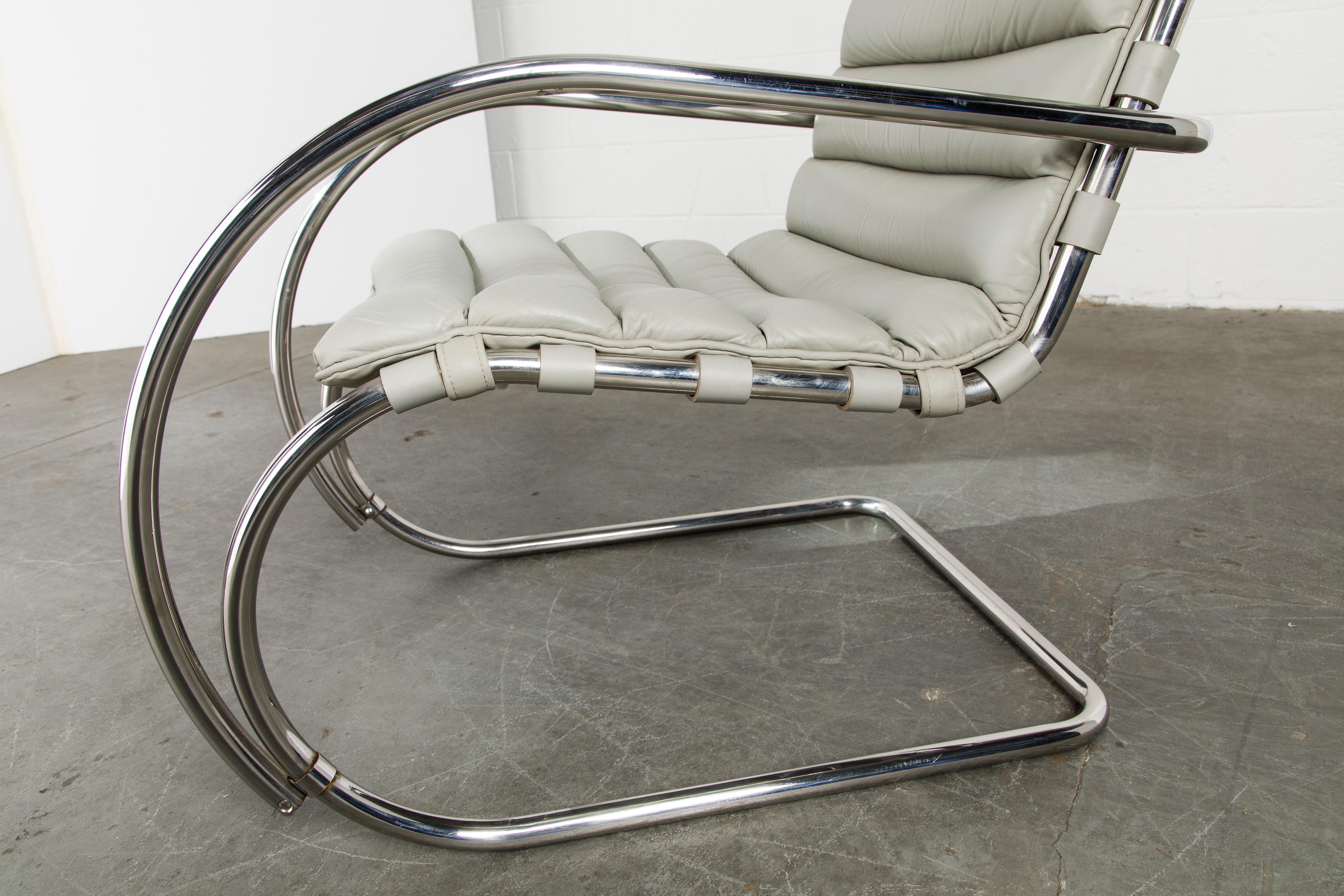 MR Lounge Armchair by Mies van der Rohe for Knoll International, Signed 1988 10