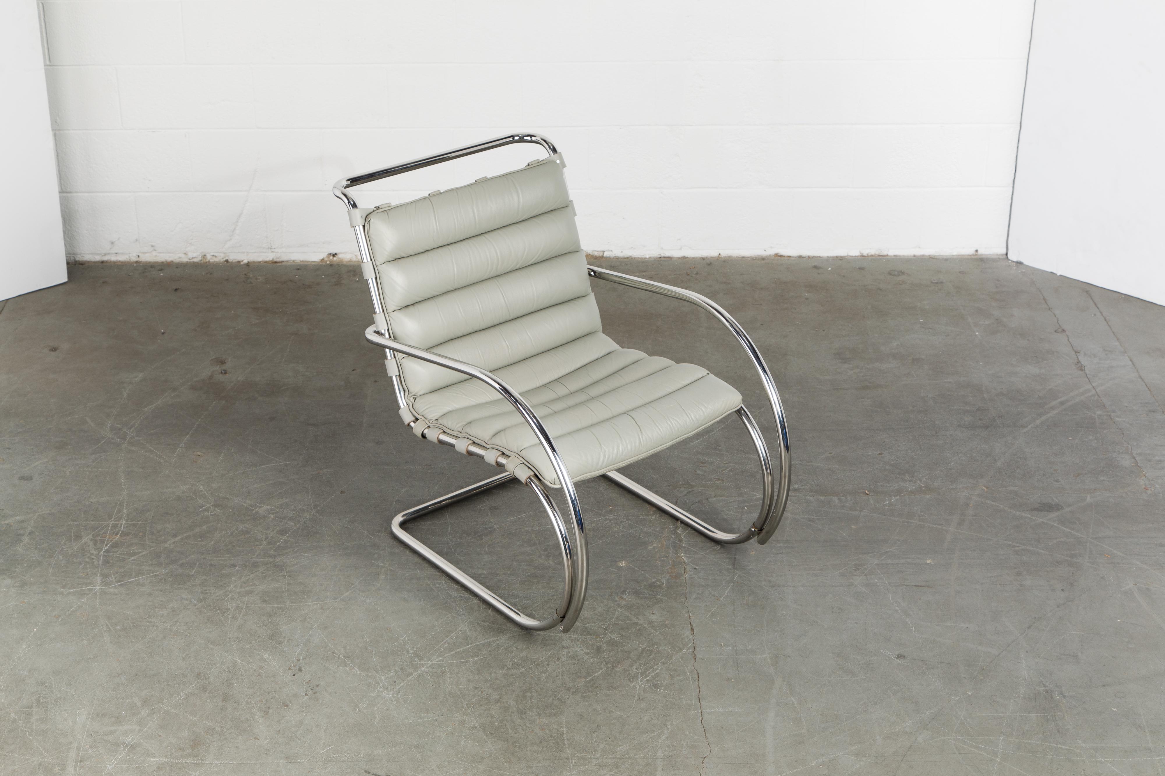 American MR Lounge Armchair by Mies van der Rohe for Knoll International, Signed 1988