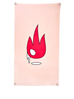 "Fuego" print on fabric, tiger, pop art, Mexican, contemporary