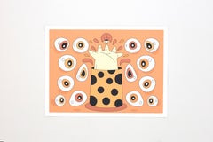 "Ojos de tigre" serigraphy, tiger, pop art, Mexican, contemporary, print, eyes