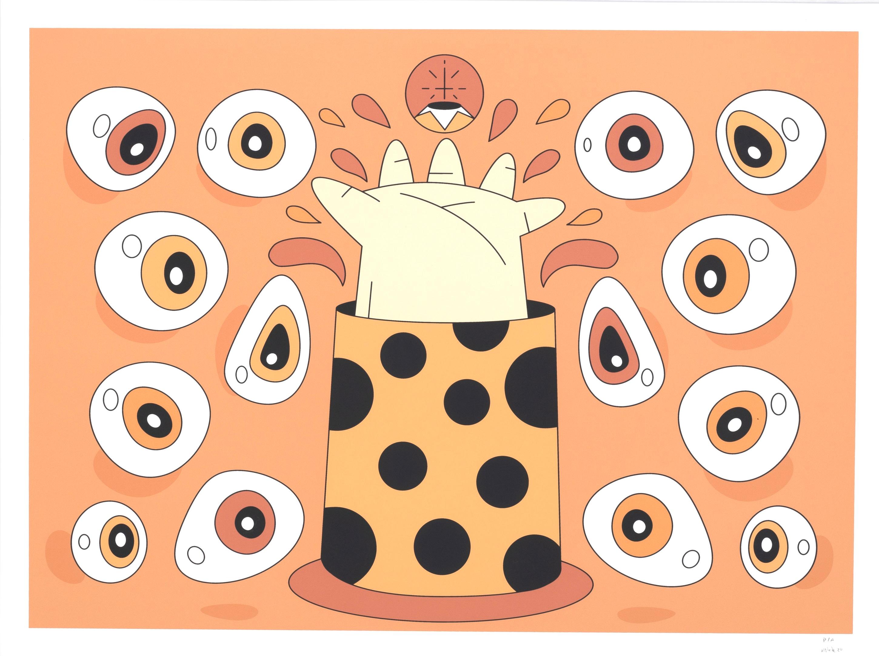 Animal Print di Mr. Mitote - serigrafia "Ojos de tigre", tigre, pop art, messicano, contemporaneo, stampa, occhi