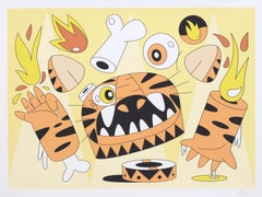 "Tigre fragmentado" serigraphy, tiger, pop art, Mexican, contemporary, print