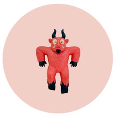 "Diablito de pared I" art toy, red devil, pop art, Mexican, contempo, sculpture