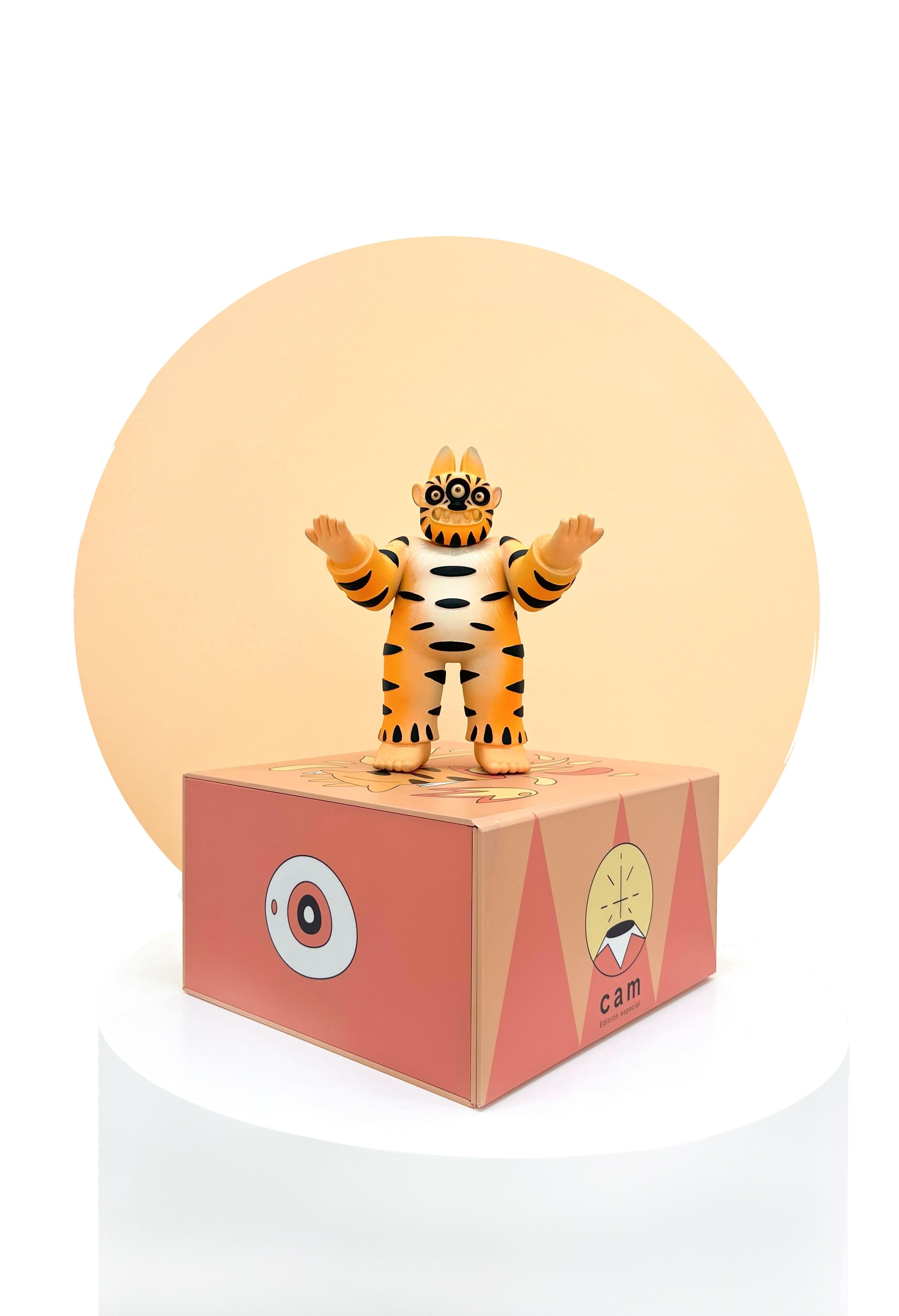 Mr. Mitote Animal Painting - "Tigre atacando" 1/20, mini sculpture, special edition, art toy, tiger, Mexican