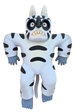 "Tigre gris de pared I" art toy, tiger, pop art, Mexican, contempo, sculpture