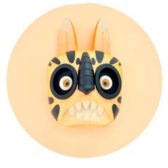 "Tigre I" art toy, three eyed tiger, pop art, mexican art, mask, nature