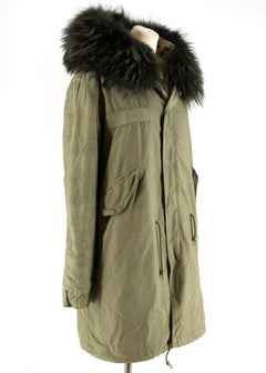 Mr & Mrs Italy Cotton Canvas Long Army Parka - New Season	SIZE S