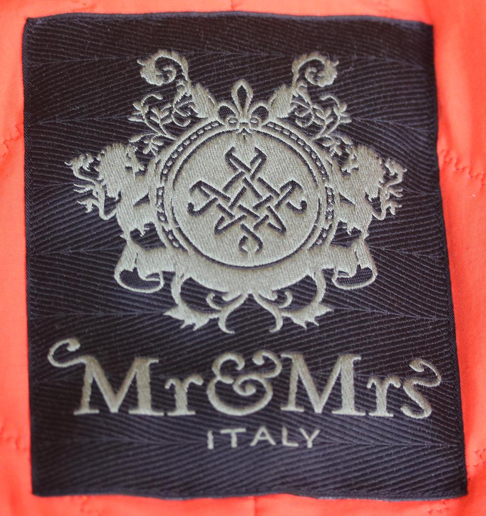 Black Mr & Mrs Italy Embroidery Clark Ross Bomber Parka