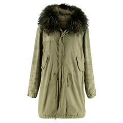 Mr & Mrs Italy Khaki Parka W/ Fur trim S
