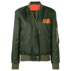 Mr & Mrs Italy Oversized Embroidered Shell Bomber Jacket