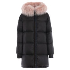 Used Mr & Mrs Italy Puffer Coat With Fur Hood