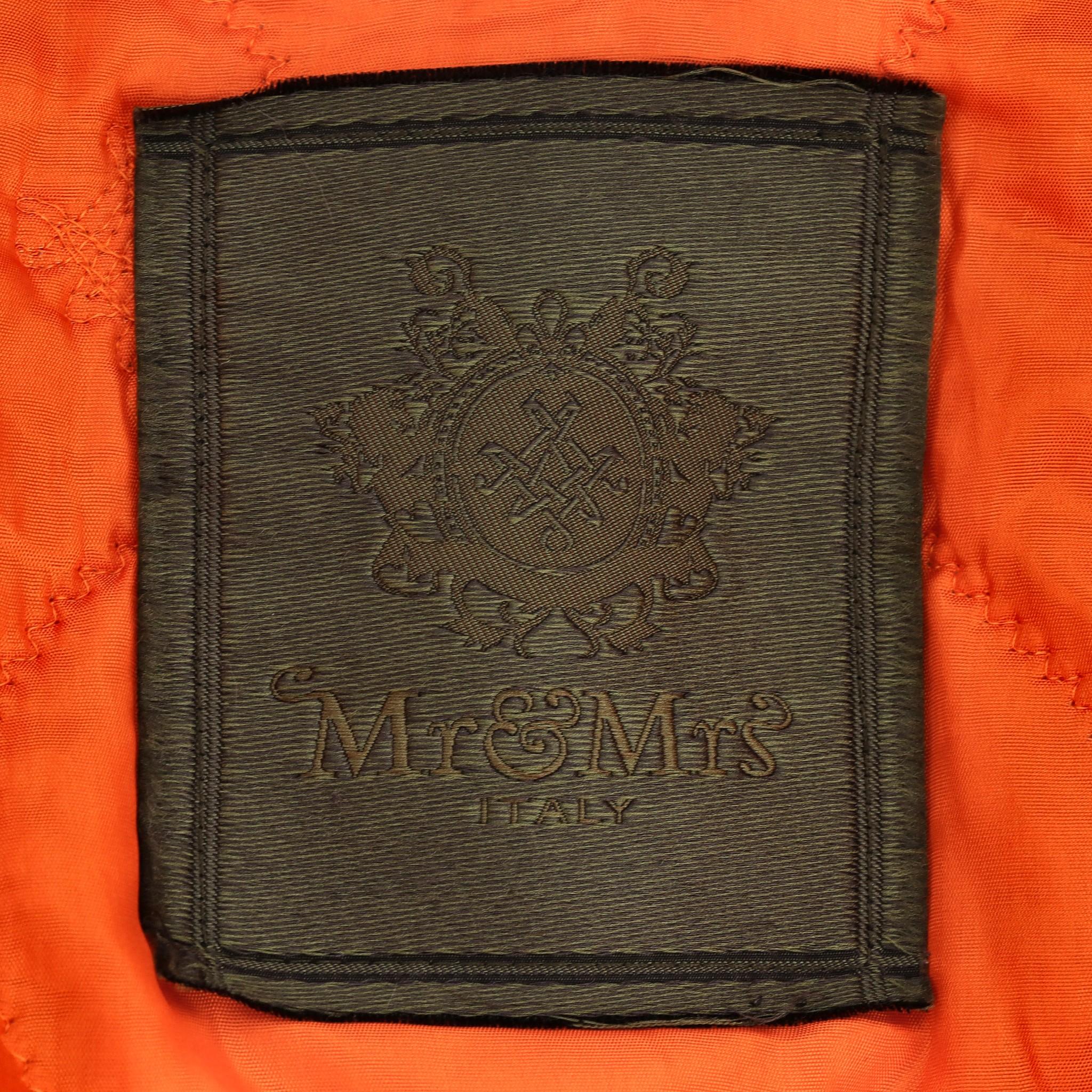 De las mujeres Chaqueta bomber con ribete de piel de mapache Mr & Mrs en venta