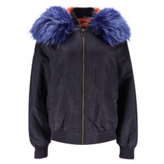 Mr & Mrs Raccoon Fur Trimmed Bomber Jacket