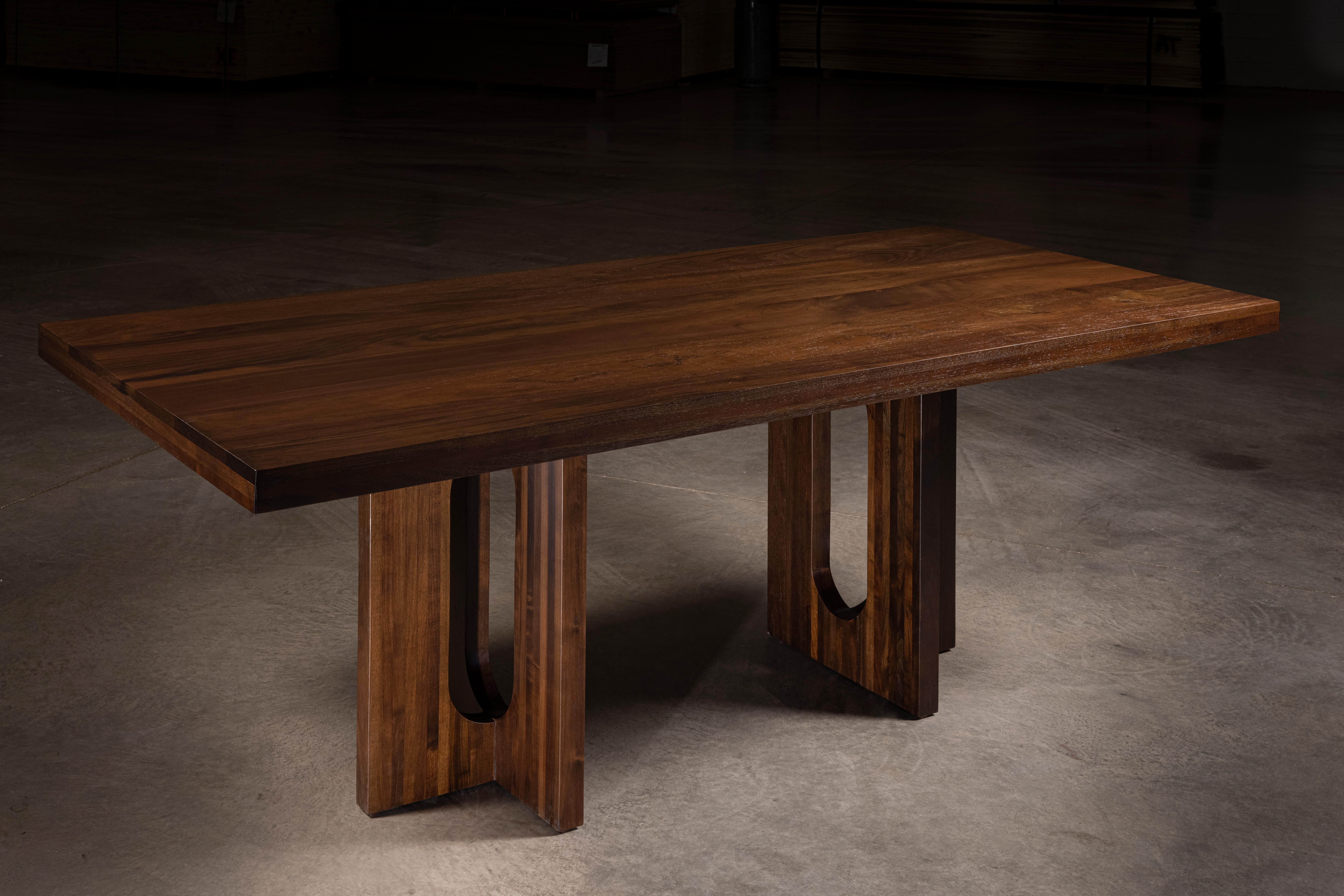 solid walnut wood dining table