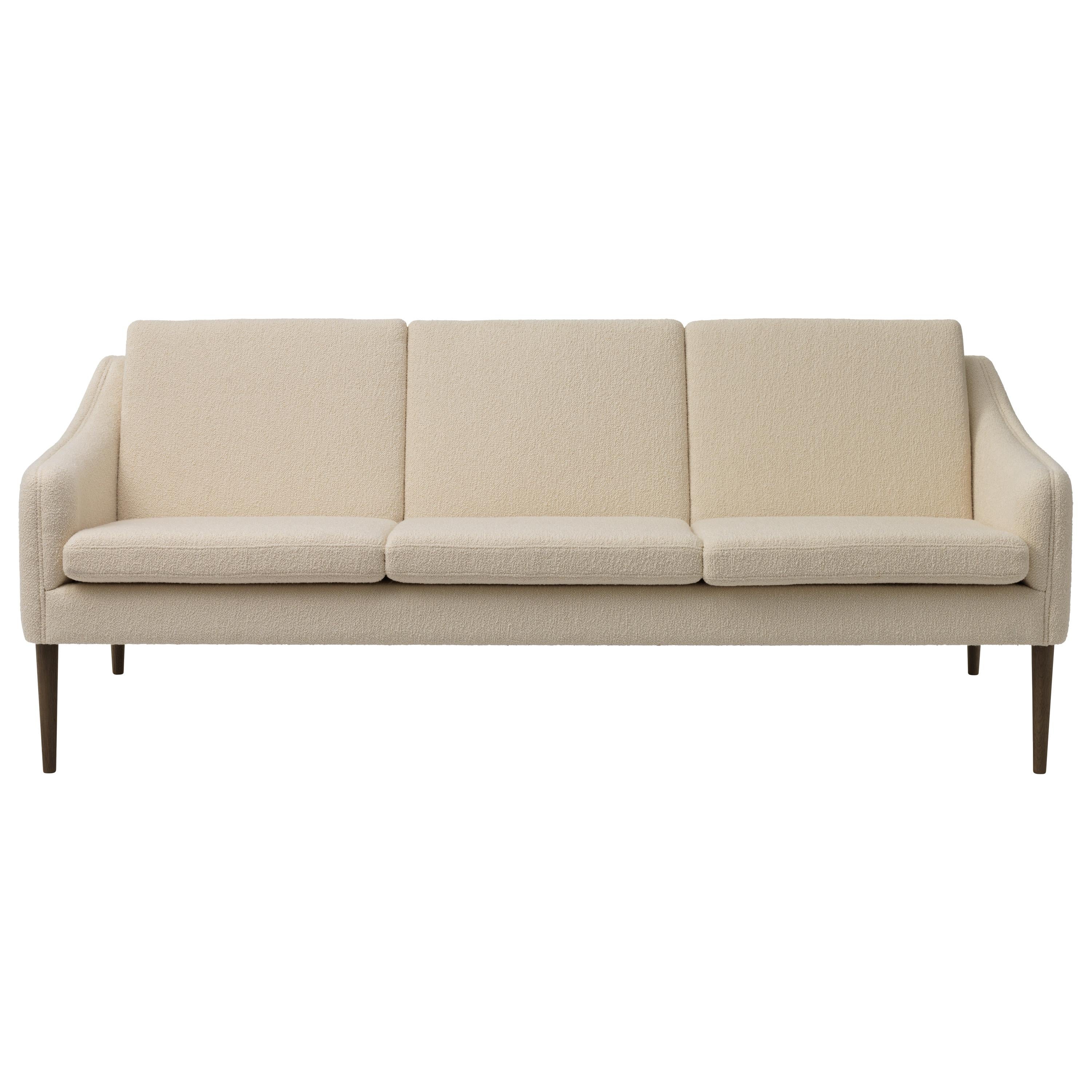 For Sale: White (Barnum 024) Mr. Olsen 3-Seat Sofa with Smoked Oak Legs, by Hans Olsen from Warm Nordic