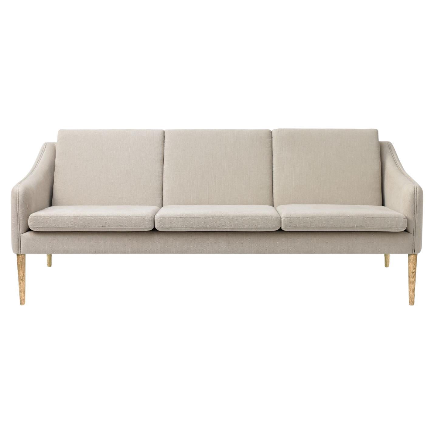 Mr Olsen 3 Seater Oak Linen by Warm Nordic For Sale