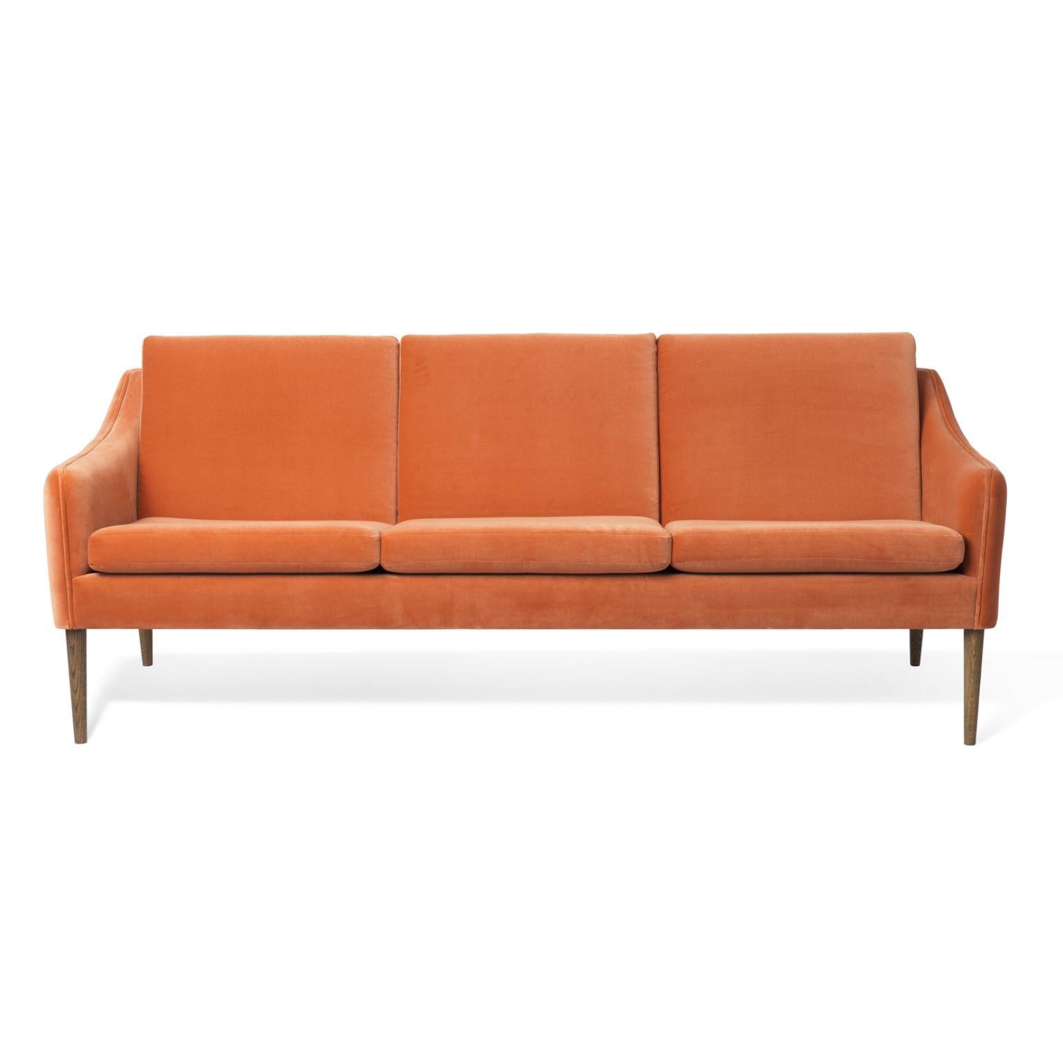 Mr Olsen 3 seater oak rusty rose by Warm Nordic
Dimensions: D201 x W79 x H 78/46 cm
Material: Textile upholstery, Foam, Spring system, Solid oiled oak legs, Solid smoked oak legs
Weight: 50 kg
Also available in different colours and finishes.