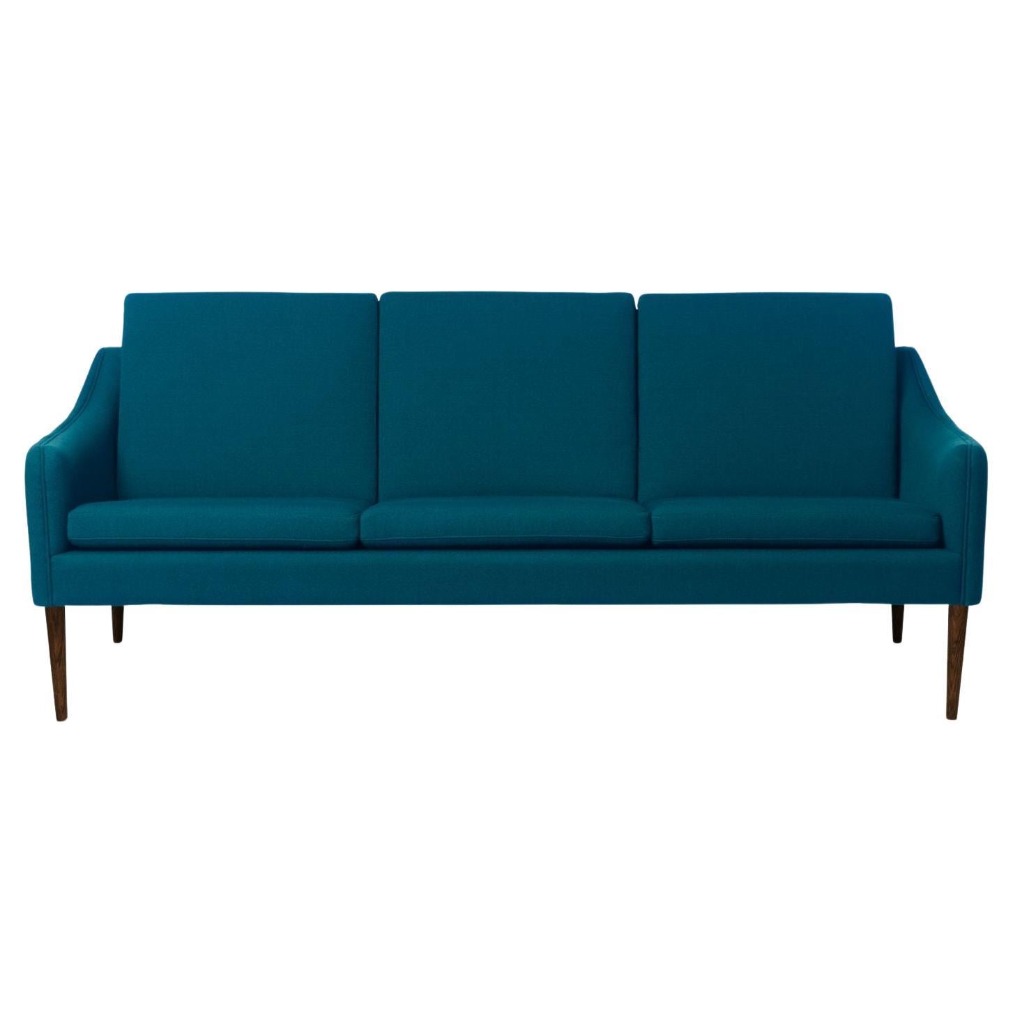 Mr Olsen 3 Seater Walnut Dark Turqouise by Warm Nordic For Sale