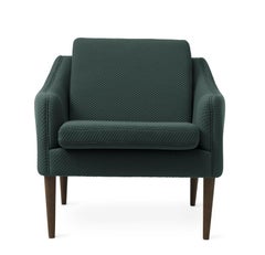 Mr. Olsen Lounge Chair Mosaic Solid Smoked Oak Petrol Shade by Warm Nordic