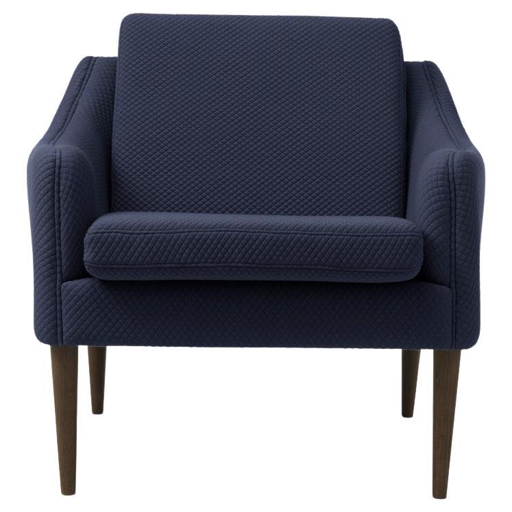 Mr. Olsen Lounge Chair Mosaic Solid Smoked Oak Royal Blue by Warm Nordic