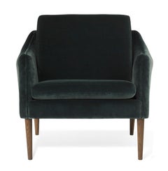 Mr. Olsen Lounge Chair Solid Smoked Oak Dark Petrol by Warm Nordic