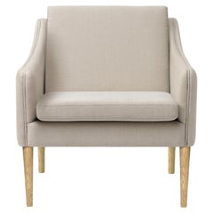 Mr. Olsen Lounge Chair Solid Smoked Oak Linen by Warm Nordic