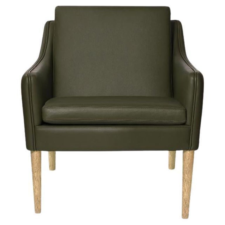 Sedia da salotto Mr. Olsen Rovere massiccio affumicato, pelle Greene & Greene by Warm Nordic