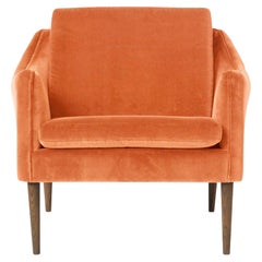 Fauteuil de salon M. Olsen en chêne massif fumé rose rouille par Warm Nordic