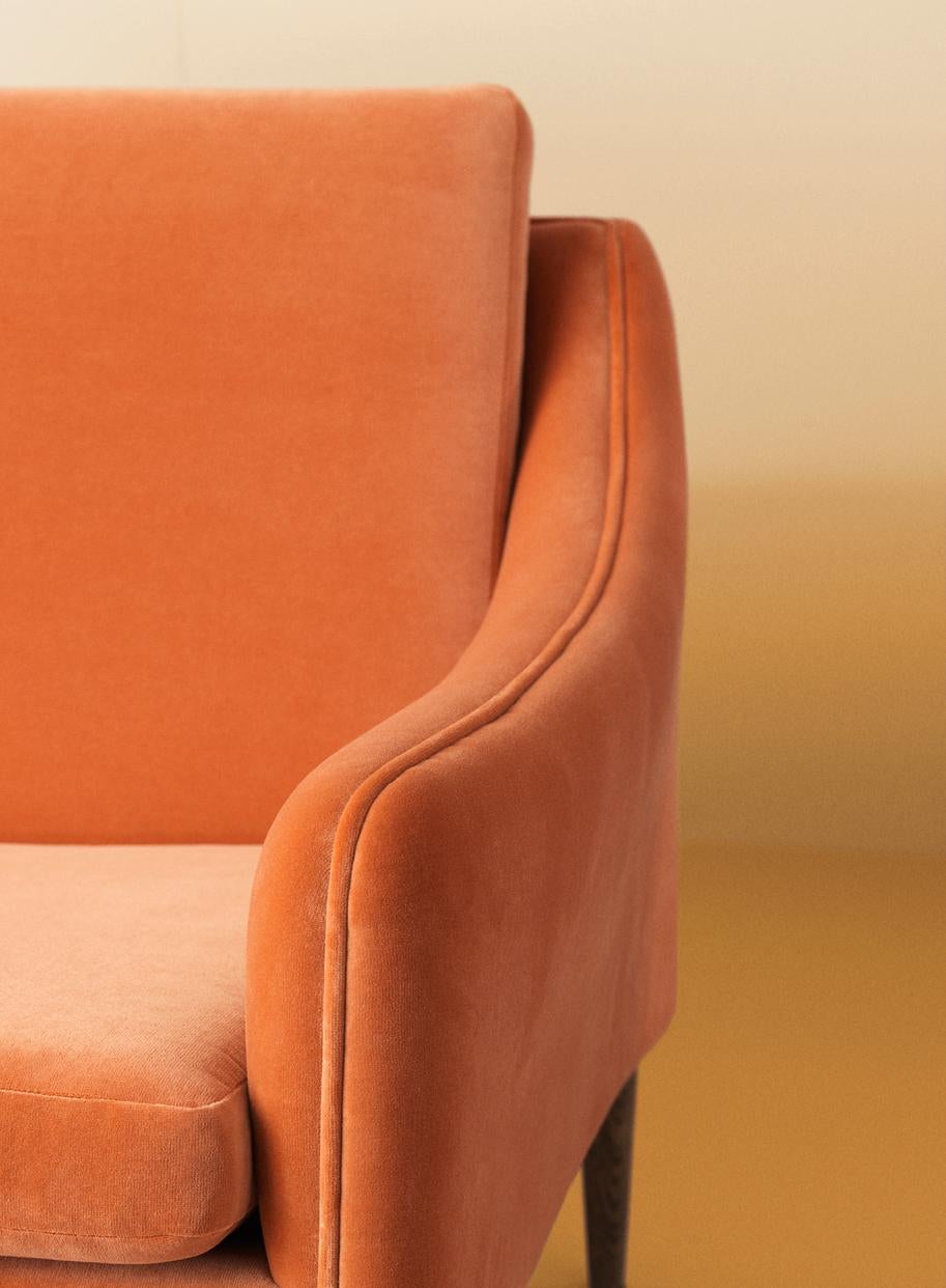 Post-Modern Mr. Olsen Lounge Chair Solid Walnut, Dark Green by Warm Nordic For Sale