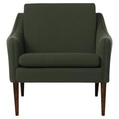 Mr. Olsen Lounge Chair Solid Walnut, Dark Green by Warm Nordic