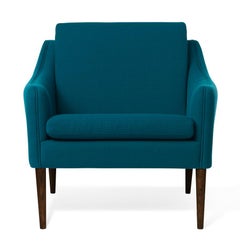 Mr. Olsen Lounge Chair Solid Walnut, Dark Turqouise by Warm Nordic