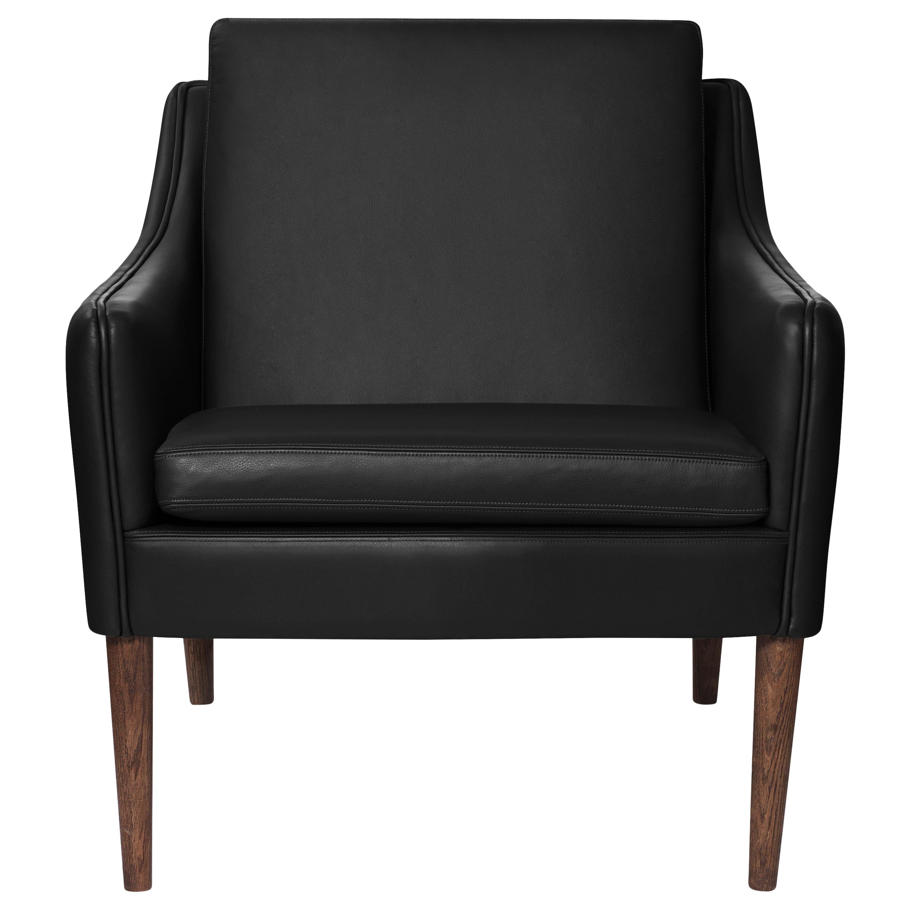 For Sale: Black (Challenger Black) Mr. Olsen Lounge Chair with Smoked Legs, by Hans Olsen from Warm Nordic