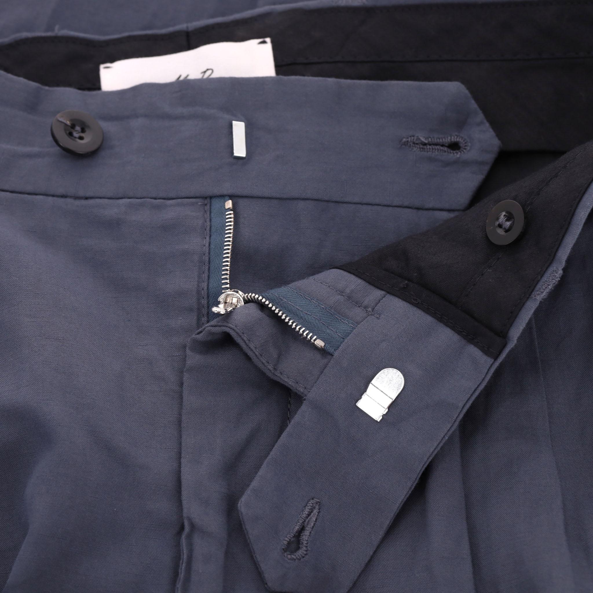 Men's Mr P. Tapered Linen & Cotton Blend Trousers For Sale