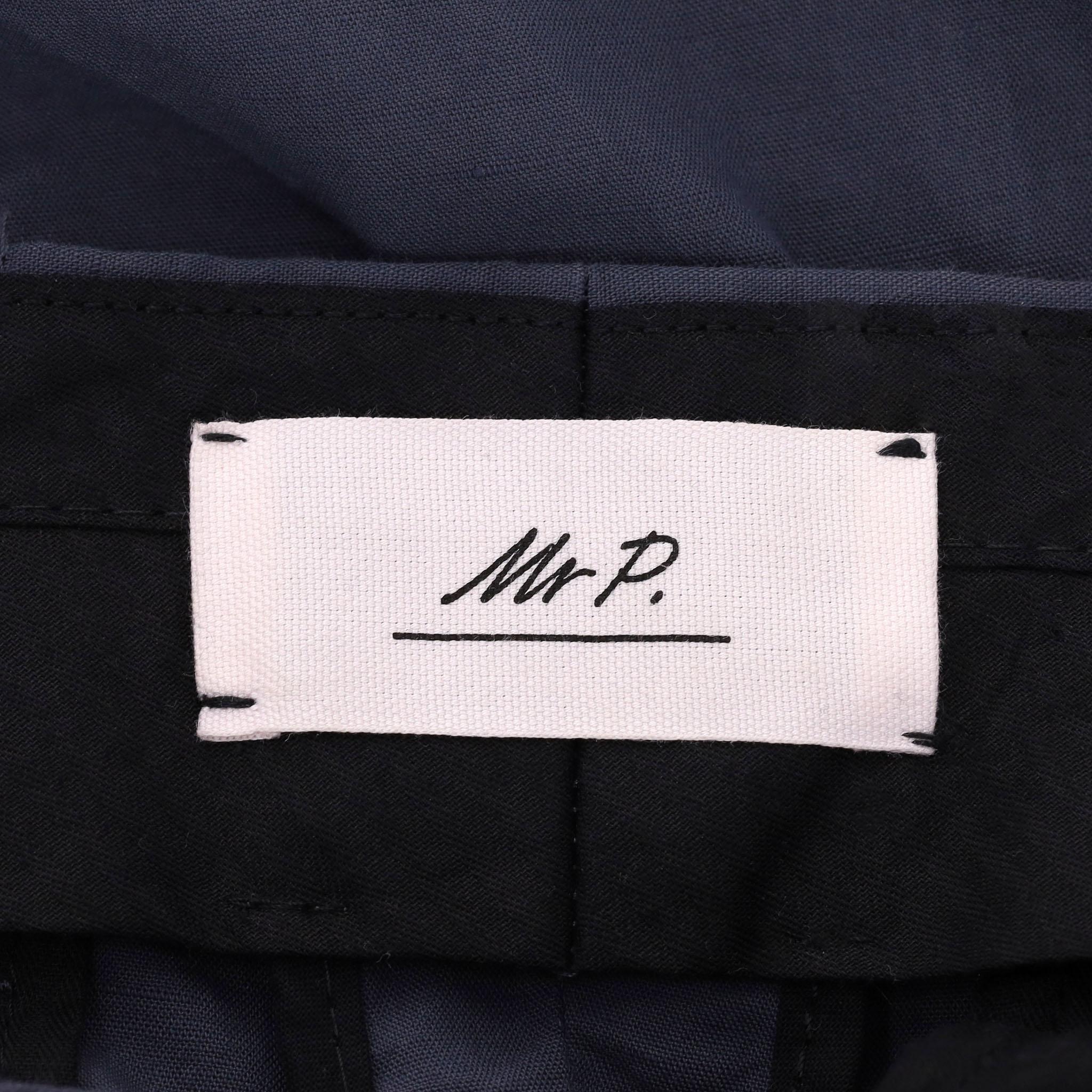 Mr P. Tapered Linen & Cotton Blend Trousers For Sale 1